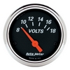 2-1/16" VOLTMETER, 8-18V, DESIGNER BLACK